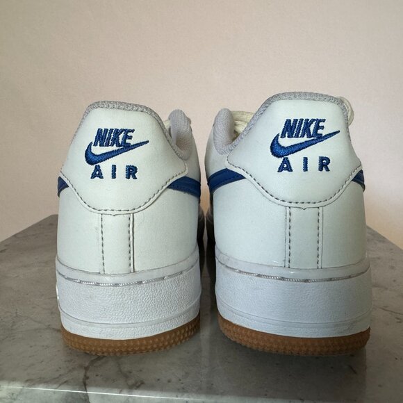 AIR FORCE 1 LOW RETRO STAPLE 6.5 Youth White Game Royal - worn once then stored - Picture 4 of 6